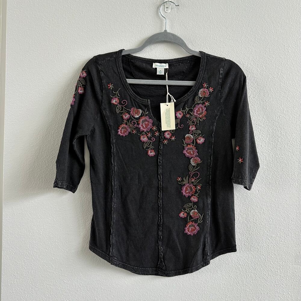Sundance Guyamaca Embroidered Top Size Small NWT